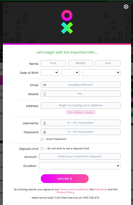 BetRight Sign Up
